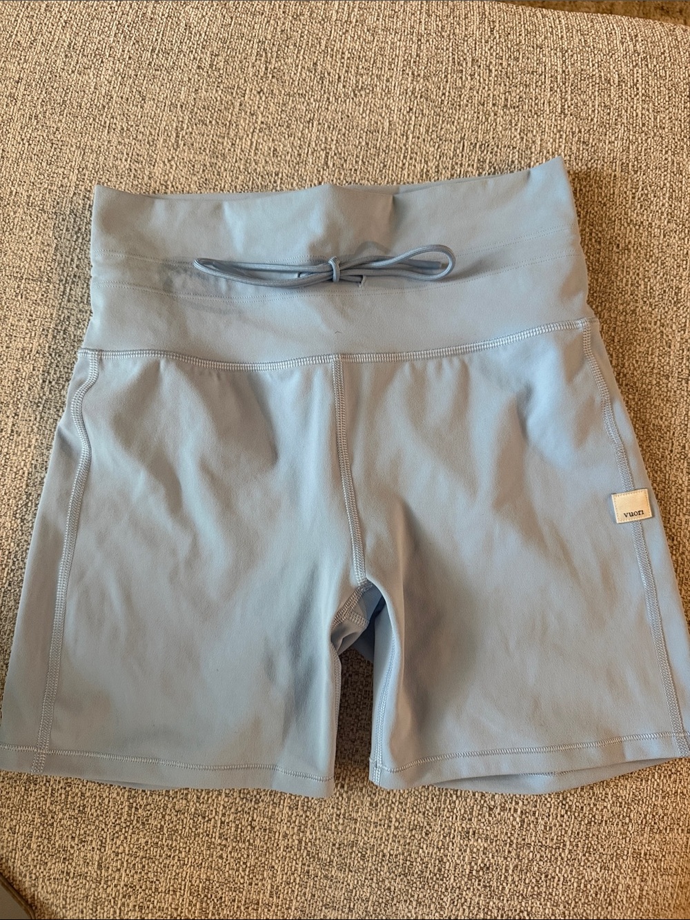 Vuori High-Waist Light Blue Active Shorts